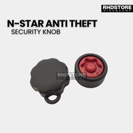 N-Star Anti-Theft Security Knob For 1in Ball Mount Accessories Car Motorcycle Adjustable Arm Gopro Quadlock Ram Bracket