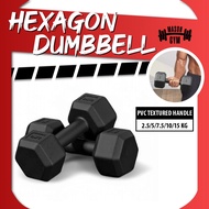 Dumbbell Hexagon Dumbell 2x2.5kg/2x5kg/2x7.5kg Dumbel Gym Equipment weight training dumbbell Angkat 
