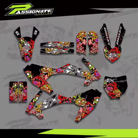Motorcycle Fairing Sticker graphics Background Decals kits For KTM SX65 SX 65 2016 2017 2018 2019 20
