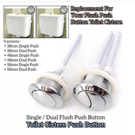 Toilet Cistern Flush 48mm Push Button, Single Flush Push Button In Toilet Bathroom Accessories