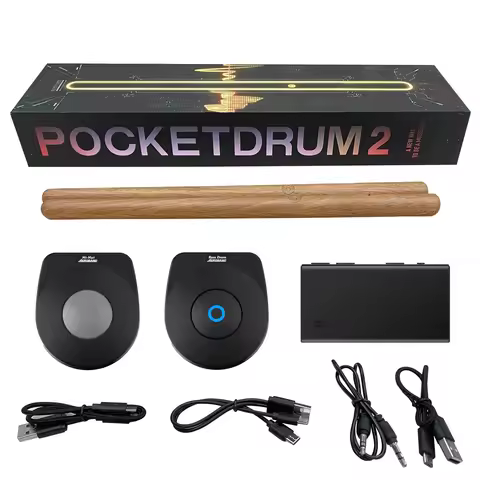 AeroBand PocketDrum 2 MAX Electronic Drum Set with Drum Sticks And Foot Pedals Bluetooth Adapter Inc