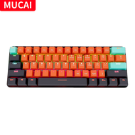 MUCAI MKA610 USB Mini Mechanical Gaming Wired Keyboard Red Switch 61 Key Gamer for Computer PC Lapto