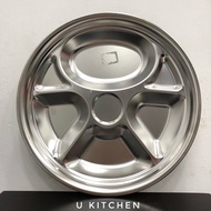 Stainless Steel Compartment Tray Roti Canai Food Plate Lunch Plate Divided Dish Cafeteria 32cm 35cm