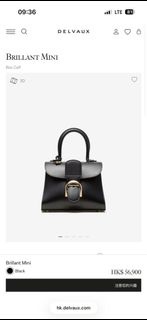 Delvaux Brillant Mini Box Calf Black Handbag