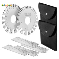 8Pieces Wire Gauge Measuring Tool, Metal Gauge Thickness Tool, Sheet Thickness Gauge, Round Dual Sid