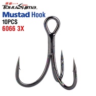 Mustad High Carbon Steel Treble Hooks Umpan Gewang 2# 4# 6# 8# 10# Mancing Mata Kail Ikan Sharp Hooks Fishing Accessories