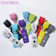 NORMAN PVC Luggage Tag, Boarding Pass Baggage Name Tags Airplane Suitcase Tag, Portable Aircraft Lug
