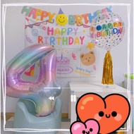 40 Inch Star Gradient Number Balloon Number Foil Balloon Happy Birthday Party Number Balloon Birthda