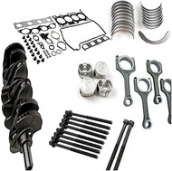 1set 2.4L G4KG Engine Crankshaft Connecting Rod Pistons&Rings Set Overhaul Gasket Rebuild Kit Compat