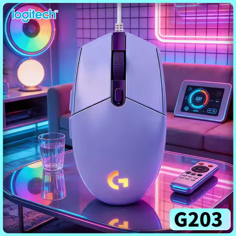 Logitech G203 Prodigy Wired Gaming Mouse 8000 DPI RGB Lighting 6 Buttons On-Board Memory 1000Hz Poll