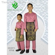 ✘baju melayu budak dan dewasa (Teluk Belanga) DUSTY PINK