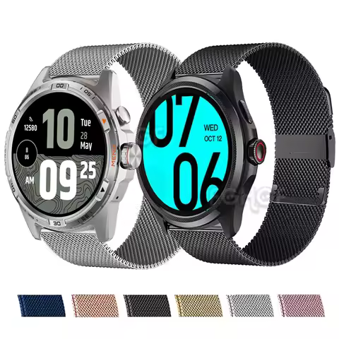 For TicWatch Pro 5 Enduro Strap Stainless Steel Replacement Wristband Bracelet For TicWatch Atlas Wa