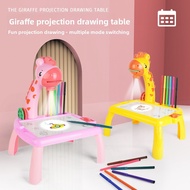 Giraffe Projection Drawing Table with Light & Sound, Educational Art Toy, Mainan Melukis Interaktif 