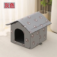 Outdoor Waterproof Cat Dog House Villa Portable Washable Pet Shelter Feral Cat Shelter Winter Warmth