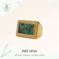 [Kedai Emas Gemilang] 2002190 {YS} Stone & Diamond Gold Ring (26) (24.33G) [835 Gold]