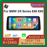 DJJRT Qualcomm Android 13 รถ Bluetooth Carplay Car สําหรับ Bmw 3 Series E90 E91 5 Series E60 E61 เครื่องเล่นวิดีโอมอนิเตอร์มัลติมีเดียกลาง BDGER