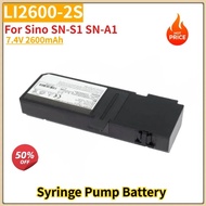 100% New LI2600-2S High Quality Battery 7.4V 2600mAh for Sino SN-S1 SN-A1 Syringe Pump Replacement B