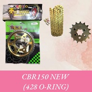 SPROCKET SET HOYO CBR150 NEW CBRNEW (428-GOLD O-RING ) CBR150R