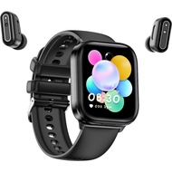 New 2-in-1 Earphone Smart Watch for Men and Women Bluetooth Call Heart Rate Tracking NFC Fitness and