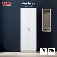 COCO / 2Door Wardrobe 2 Pintu Almari Murah / Almari Pakaian / Almari Baju / Almari Besar / Kabinet B
