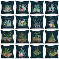 Single-sided printed cactus pattern polyester cushion cover home decoration sofa Sarung Bantal car pillowcase