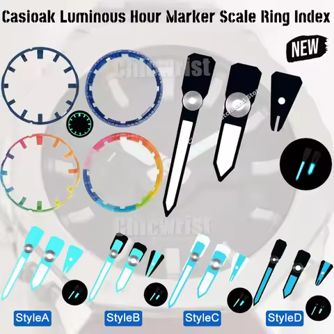 For Casioak Luminous Hour Marker GA2100 Dial Ring DIY Watch Scale Ring Index Modification Dial Shoc 