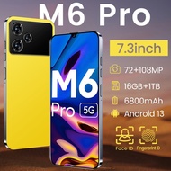 Mobile Phone M6Pro 7.3inch 16GB+512GB Android Smartphone Dual Card 5G Cellphones