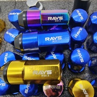 2 in 1 M12 x 1.5 / Rays Nut / Rays Wheel Nut / Racing Nut / Steel Nut / Nut Besi / Tire Nut Long Gre