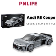 PNLIFE Block Audi R8 Coupe 1:24 C55027 Sports Car Speed Building Blocks Building Toy for Kids Educat