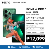 NEW Tecno Pova 6 Pro 5G 24GB 24GB + 256GB| MTK D6080 | 70W Charge | 120HZ AMOLED |13Mo Warranty