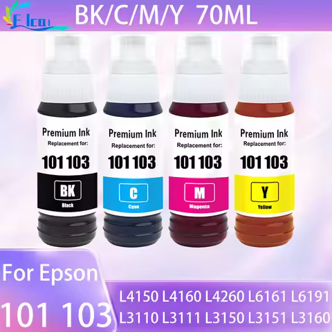 T101 T103 101 103 Refill Ink For Epson 101 103 Dye Ink EcoTank L1110‎ L1210 L3100 L3101 L3110 L3150 