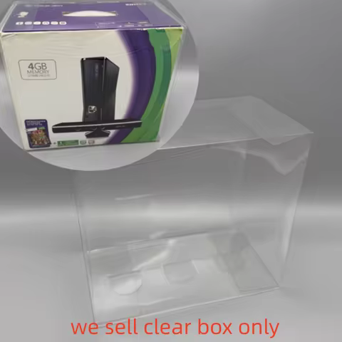Transparent display case for Xbox 360 Kinect, transparent protective case, storage and collection bo