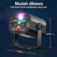 Mini Laser Stage Lighting Lampu Disco Ruangan Sensor Musi Lampu Disco Laser Dengan Diaktifkan Lampu 