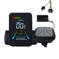 CJ7F F3 สกู๊ตเตอร์ไฟฟ้าสีจอแสดงผล Lcd Nfc Uart อินเทอร์เฟซ 24v/36v 48v/60v E-bike เครื่องวัดความเร็ว
