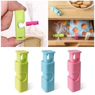 屯團百貨 - [1個裝] 藍色 零食袋夾 麵包袋夾 防潮保鮮夾 塑膠袋彈簧封口夾 按壓密封夾