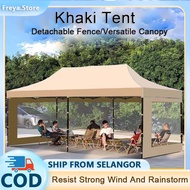 Canopy 10x20 Heavy Duty with 3 Sidewalls Night Market Canopy Folding Waterproof Khemah Kanopi Outdoo