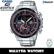 (OFFICIAL WARRANTY) Casio Edifice ECB-800DB-1A Solar Power Bluetooth Chronograph Black Dial Stainles