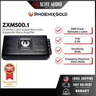 Phoenix Gold ZXM500.1 - ZX Series 1-Ohm Stable Car Subwoofer Micro Amplifier