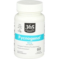 365 by Whole Foods Market, Pycnogenol Maritime Pine Bark Extract, 50mg Vegan Capsules, 60 Count