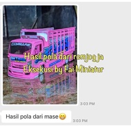 [L-L6L-♥] Pola miniatur truk Isuzu Giga NMR71 / Truk Oleng / Truk Cabe_proses cepat