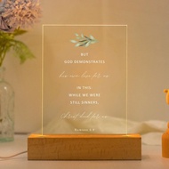 因信稱義 羅馬書5: 8 恩典之光 聖經經文LED燈 經文禮物