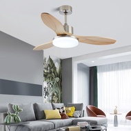 Ceiling Fan With Light New Solid Wood Inverter Ceiling Fan Light Living Room Dining Room 36 Inch Ceiling Fan With LED Light
