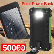 Power bank Tahan air Di alam terbuka Pengisian energi surya Mudah dibawa power bank 50000 mah asli o