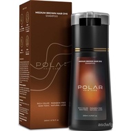 PolarHaircareMediumBrownShampooHairDyeforWomen&Men6.76FlOz|SemiPermanentColorCleanser,GrayCoverage,V