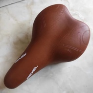 BLACK AND BROWN REVEL BICYCLE SADDLE