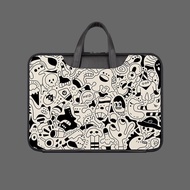 Cute PU leather laptop bag 12 13,3 14,1 15 15,6 16,1 inch graffiti waterproof shockproof laptop bag