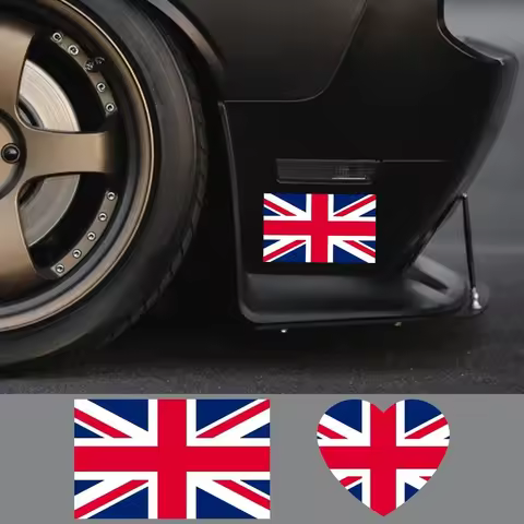 Heart Shaped United Kingdom British Flag Sticker Waterproof Vinyl Decal Motorcycle Auto Window Styli