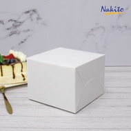 [20PCS] White color 4X4X3 INCH Cake Box / Kotak KEK/slide cake box