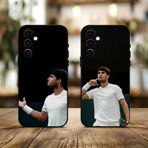tennis player-Carlos Alcaraz Phone Case Black Silicone Soft For Samsung Galaxy A73,A72,A71,A70,A53,A