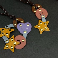 New new Arrival Star Weaving Encounter Uranus and Skyhawk Charm Genuine Leather Ornaments Bag Access